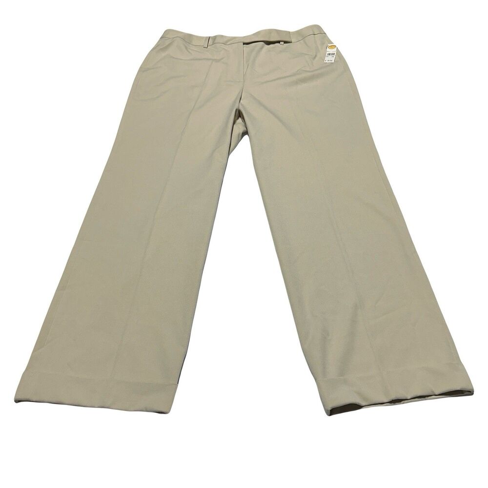 Talbots Dress Pants Women’s Size 18 Beige Cuffed Trousers Office Career NWT